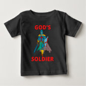 Gottes Soldat in Waffen Baby T-shirt (Vorderseite)