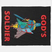 Gottes Soldat in Waffen Fleecedecke (Vorderseite (Horizontal))