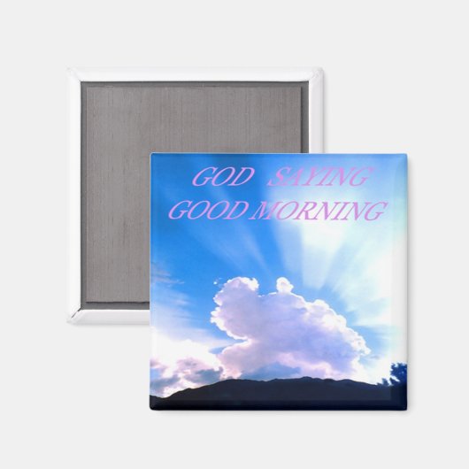 GOTTES SPRICHWORT GUT MORGEN MAGNET (Vorderseite/Rückseite)