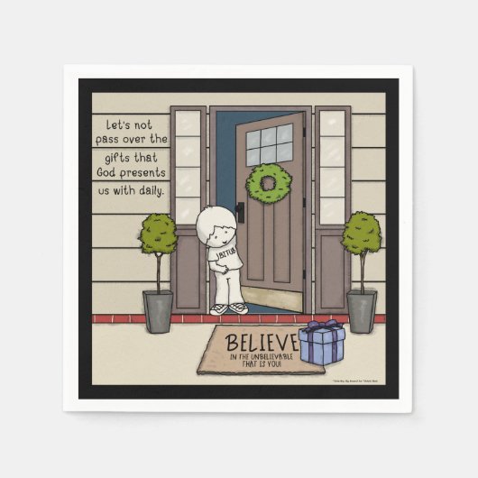 Gottes tägliches Geschenk Serviette (Vorderseite)