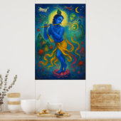 Gottes Tanz Lord Krishna: Ewige Bliss Poster (Küche)