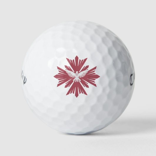 Gottes Taube des Friedens Golfball (Vorderseite)