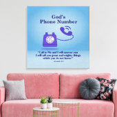Gottes Telefonnummer Jeremiah 33:3 Leinwanddruck (Insitu (Wohnzimmer))