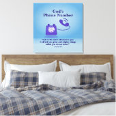Gottes Telefonnummer Jeremiah 33:3 Leinwanddruck (Insitu (Schlafzimmer))