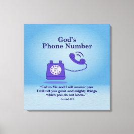 Gottes Telefonnummer Jeremiah 33:3 Leinwanddruck