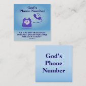 Gottes Telefonnummer Jeremiah 33:3 Quadratische Visitenkarte (Vorne/Hinten)