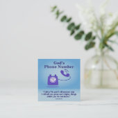 Gottes Telefonnummer Jeremiah 33:3 Quadratische Visitenkarte (Stehend Vorderseite)