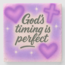 Gottes Timing ist perfekt Airbrush Retro 90er lila