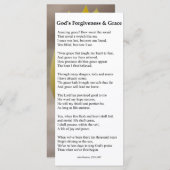 Gottes Vergebung und Grace-Gebetskarte (Vorne/Hinten)