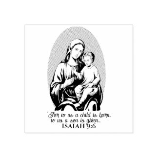 Gottes Versprechen an Maria und Jesus - Jesaja 9:6 Gummistempel