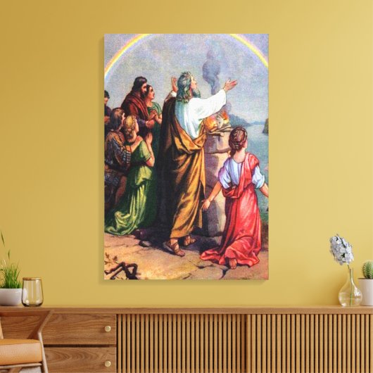 Gottes Versprechen an Noah Genesis 8 Leinwanddruck (Insitu (Wohnzimmer))