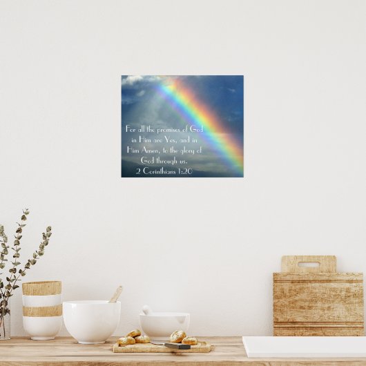 Gottes Versprechen Bibelposter Poster (Küche)