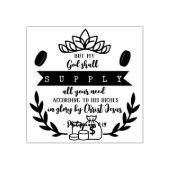 Gottes Versprechen für Deine Bedürfnisse - Phil. 4 Gummistempel (Prägung)