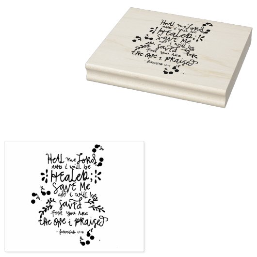 Gottes Versprechen für eure jeden Bedarf - Jer. 17 Gummistempel (Stempel)