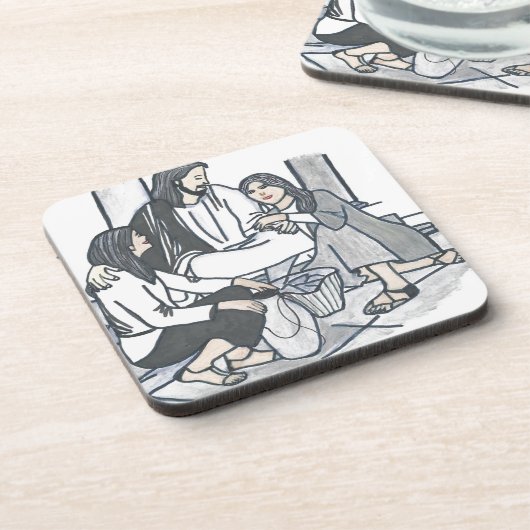 Gottes Versprechen Getränkeuntersetzer (Linke Seite)