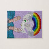 Gottes Versprechen Regenbogen und Taube Puzzle (Horizontal)