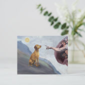 Gottes Vizsla Postkarte (Stehend Vorderseite)