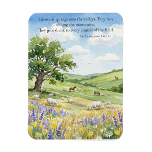 Gottes Vorsorge: Psalm 104:10-11 Magnet
