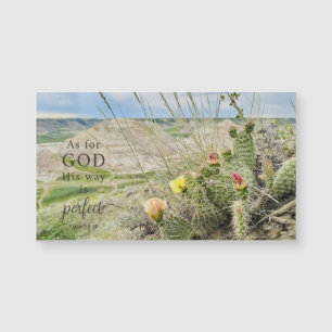 Gottes Weg ist perfekt Kaktus-Blumen-Foto-Magnet Magnetkarte