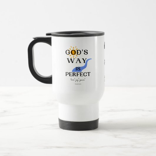 Gottes Weg perfekt Reisebecher (Links)