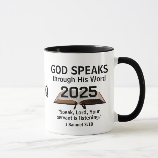 Gottes Word-Bibel 2025 JEDES JAHR Christliches Mon Tasse (Rechts)