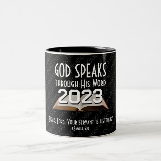 Gottes Word Bibel Schwarz 2026 JEDES JAHR Christli Zweifarbige Tasse (Mittel)