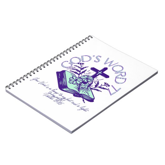 Gottes Wort 77 Psalm-Schrift Notizblock (Linke Seite)