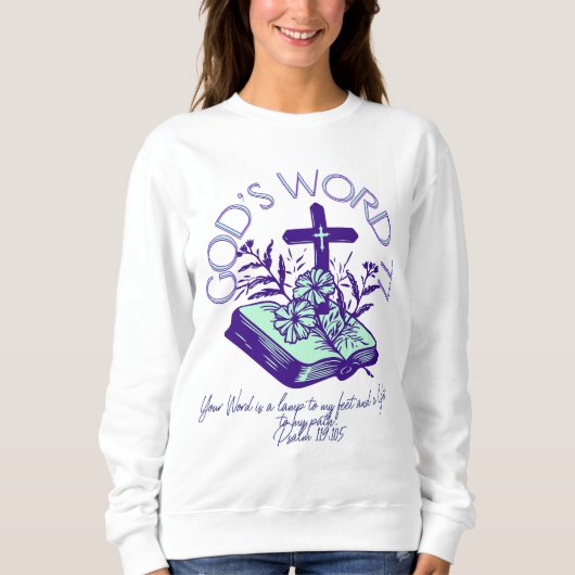 Gottes Wort 77 Psalm-Schrift Sweatshirt (Vorderseite)