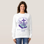Gottes Wort 77 Psalm-Schrift Sweatshirt (Vorne ganz)