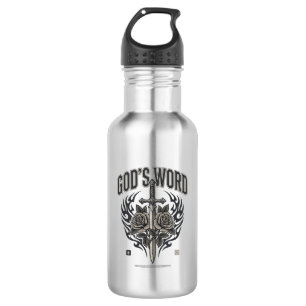 Gottes Wort Schwert & Rosen Vintage Christlich Edelstahlflasche