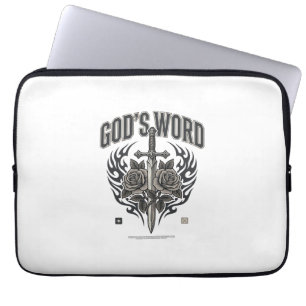 Gottes Wort Schwert & Rosen Vintage Christlich Laptopschutzhülle