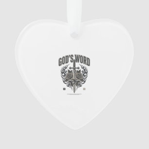 Gottes Wort Schwert & Rosen Vintage Christlich Ornament