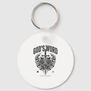 Gottes Wort Schwert & Rosen Vintage Christlich Schlüsselanhänger
