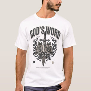 Gottes Wort Schwert & Rosen Vintage Christlich T-Shirt