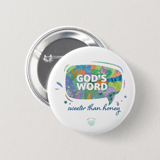 Gottes Wort, Süß als Honig Button (Vorne & Hinten)