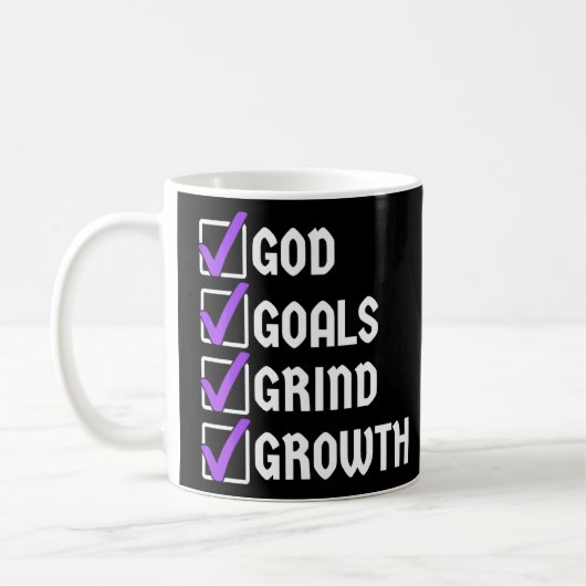 Gottes Ziele Wachstum Kaffeetasse (Links)