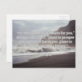 Gottes Zitate: Jer 29:11— "Gottes Plan für dich" Postkarte (Vorne/Hinten)
