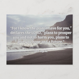 Gottes Zitate: Jer 29:11— "Gottes Plan für dich" Postkarte