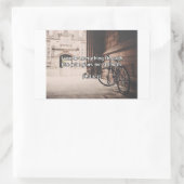 Gottes Zitate: Phil 4:13 — "Gott gibt Kraft" Rechteckiger Aufkleber (Tasche)