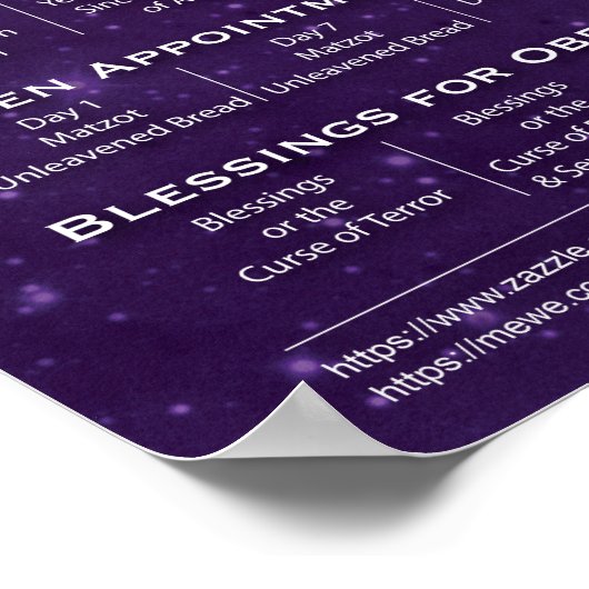 Gottes Zyklen von sieben Lila Poster (Ecke)