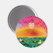 GOTTESANBETERIN BEI SONNENUNTERGANG MAGNET (Vorderseite/Rückseite)