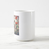 Gottesanbeterin Buntglas lebendige Mohnblume Kaffeetasse (Mittel)