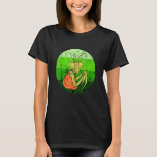 Gottesanbeterin Grün Retro Vintage Insekt Käfer T-Shirt