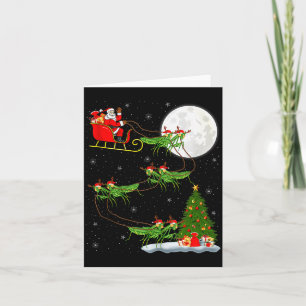 Gottesanbeterin Insekt Weihnachtsmann Schlitten Fl Karte