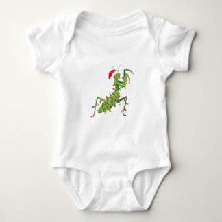 Gottesanbeterin Weihnachtsmann Hut Insektensammler Baby Strampler