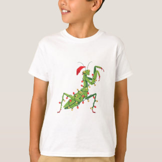 Gottesanbeterin Weihnachtsmann Hut Insektensammler T-Shirt