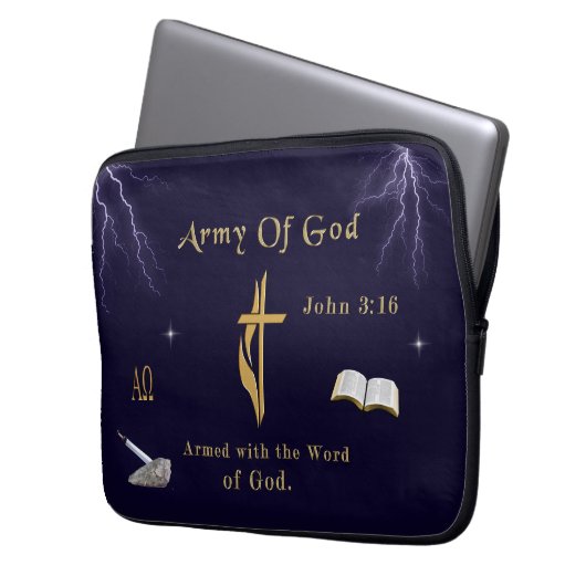 Gottesarmee Laptopschutzhülle (Vorderseite Links)