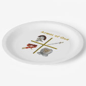 Gottesarmee Pappteller (Schrägansicht)