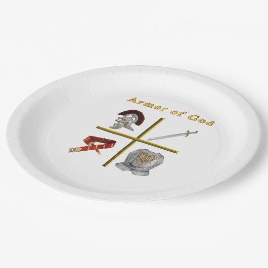 Gottesarmee Pappteller (Schrägansicht)