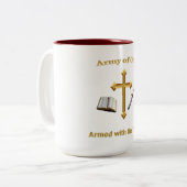 Gottesarmee Zweifarbige Tasse (Vorderseite Links)